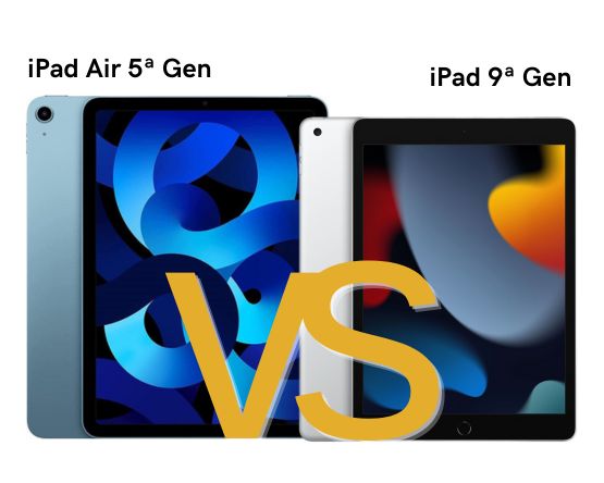 Comparativa del iPad Air con iPad 9ª generación