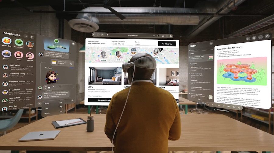 Multitarea con Pantallas Virtuales Apple Vision Pro